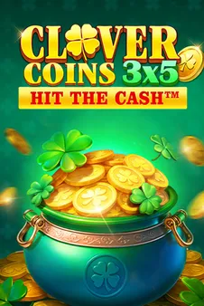 Clover Coins slot poster with clover and coin symbols